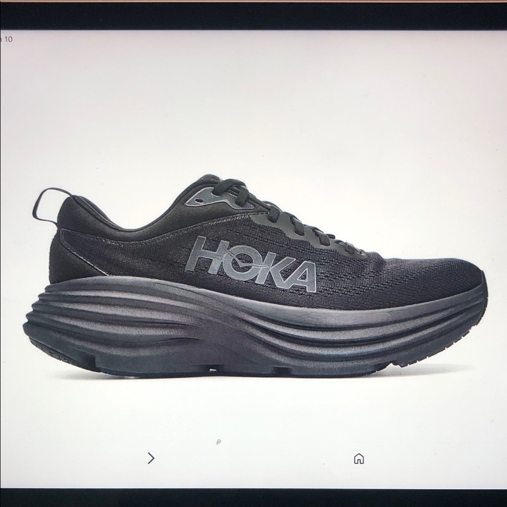 HOKA One One Bondi 8 Men's Black Running Shoe - Lightweight Size 11.5 Look New